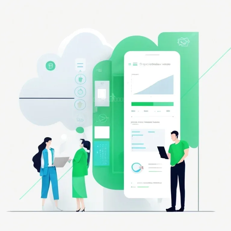 Dashboard and architecture diagram for a business application developed by WorkLabApps